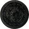 Ekena Millwork Naple Ceiling Medallion (Fits Canopies up to 3 3/8"), Hand-Painted Black Pearl, 37 1/2"OD x 3 3/8"P CM37NABPS - alternate 1